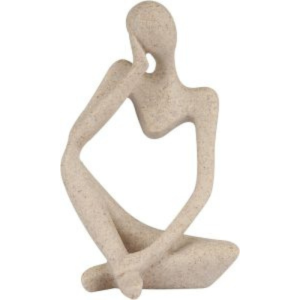 Sandstone Resin Thinker Style Abstract Sculpture Statue Collectible Figurines Home Office