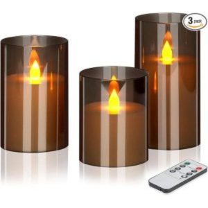 Flameless LED Candles with Remote Set of 3 Battery - Home Décor Weddings Parties